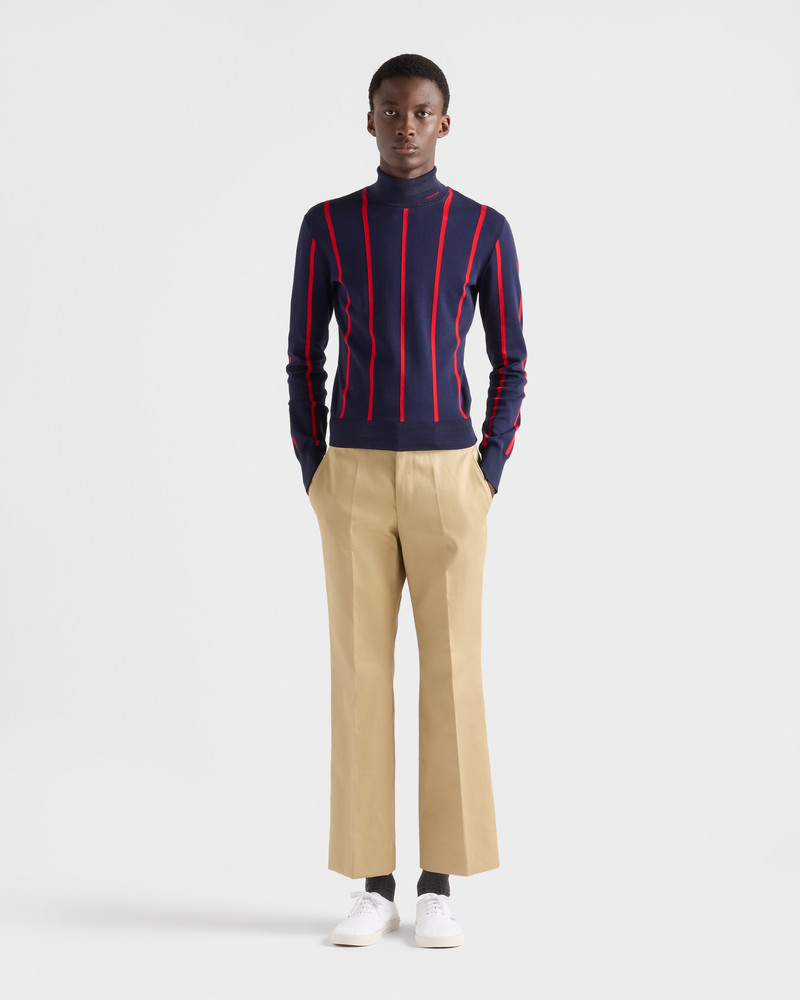 Prada Cotton turtleneck sweater outlook