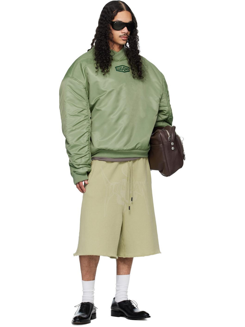 LU'U DAN Green Unibomber Sweatshirt outlook