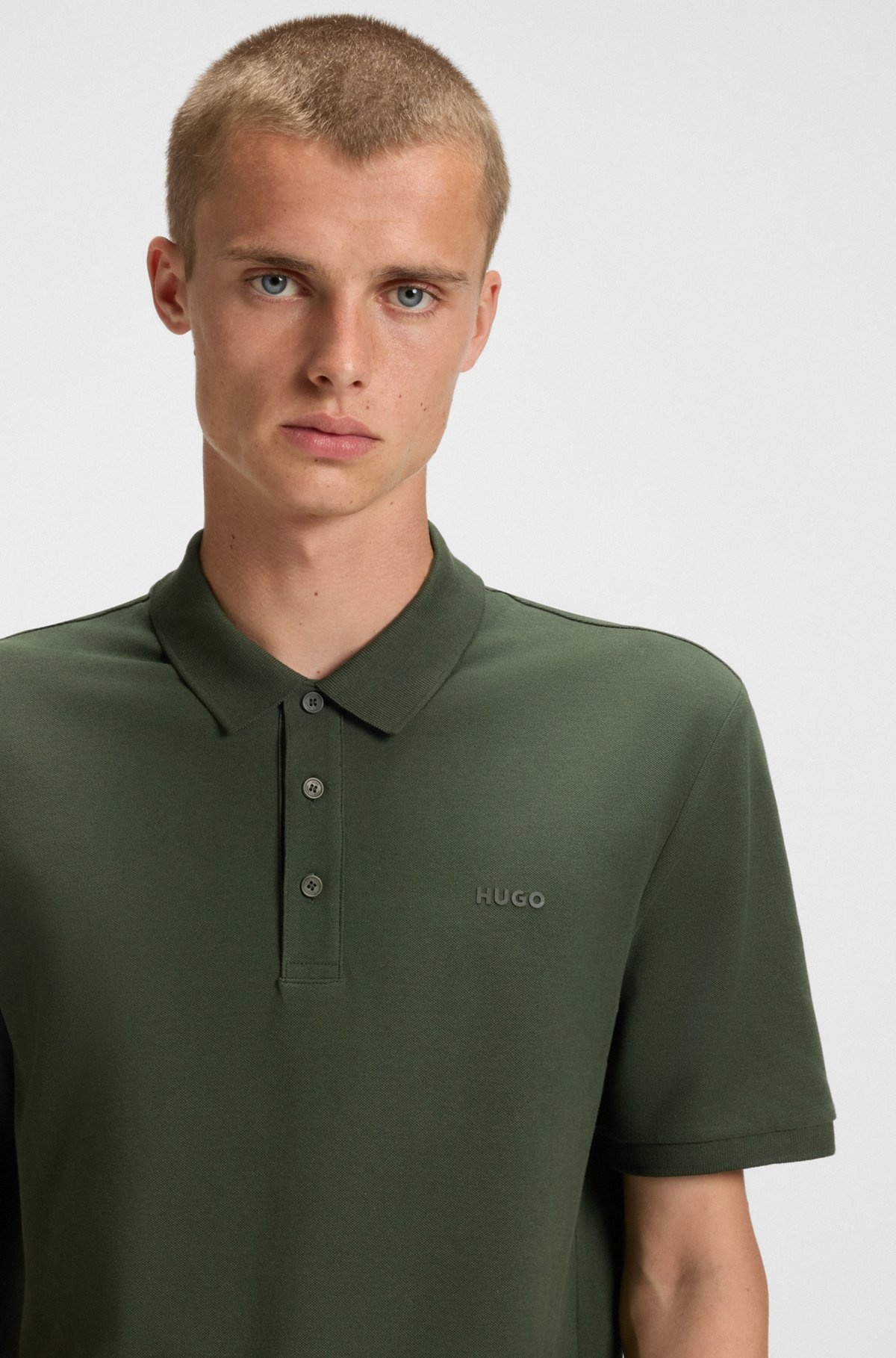 COTTON-PIQUÉ POLO SHIRT WITH ALL-OVER PRINT - 3