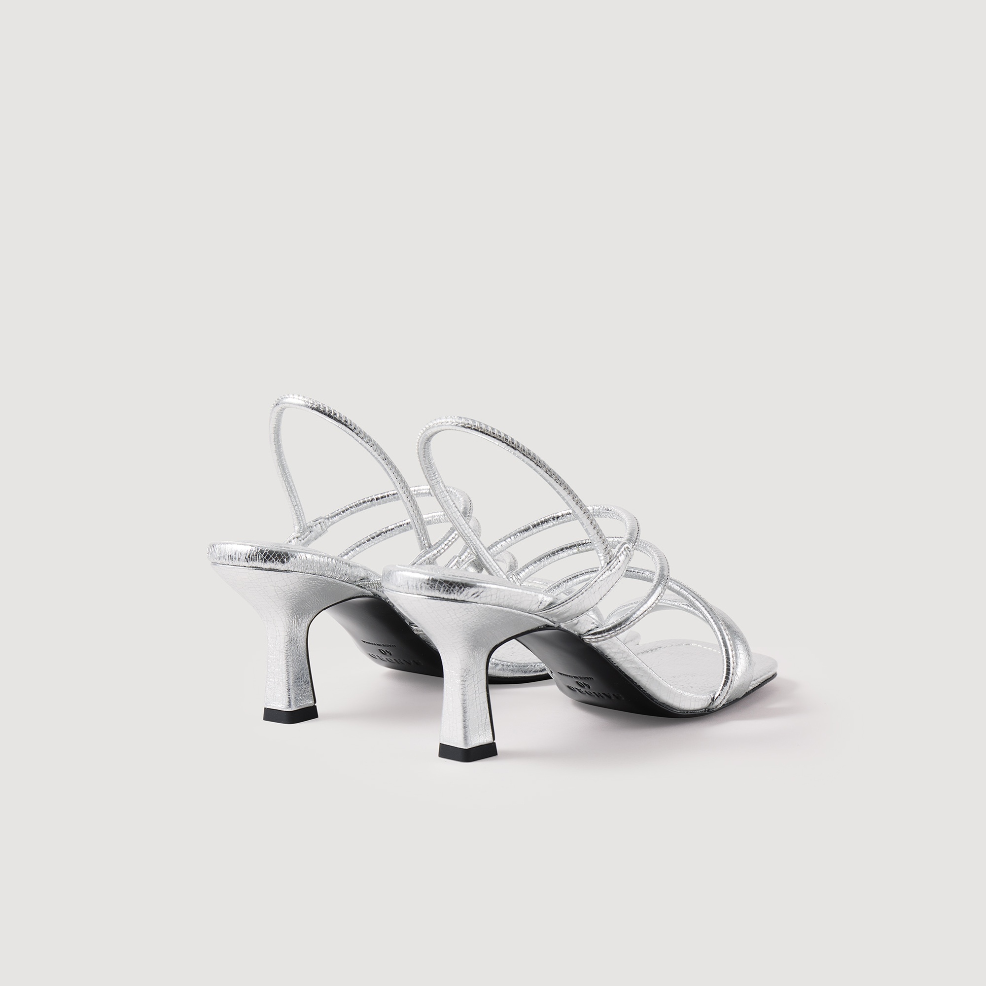 Metallic leather sandals - 3