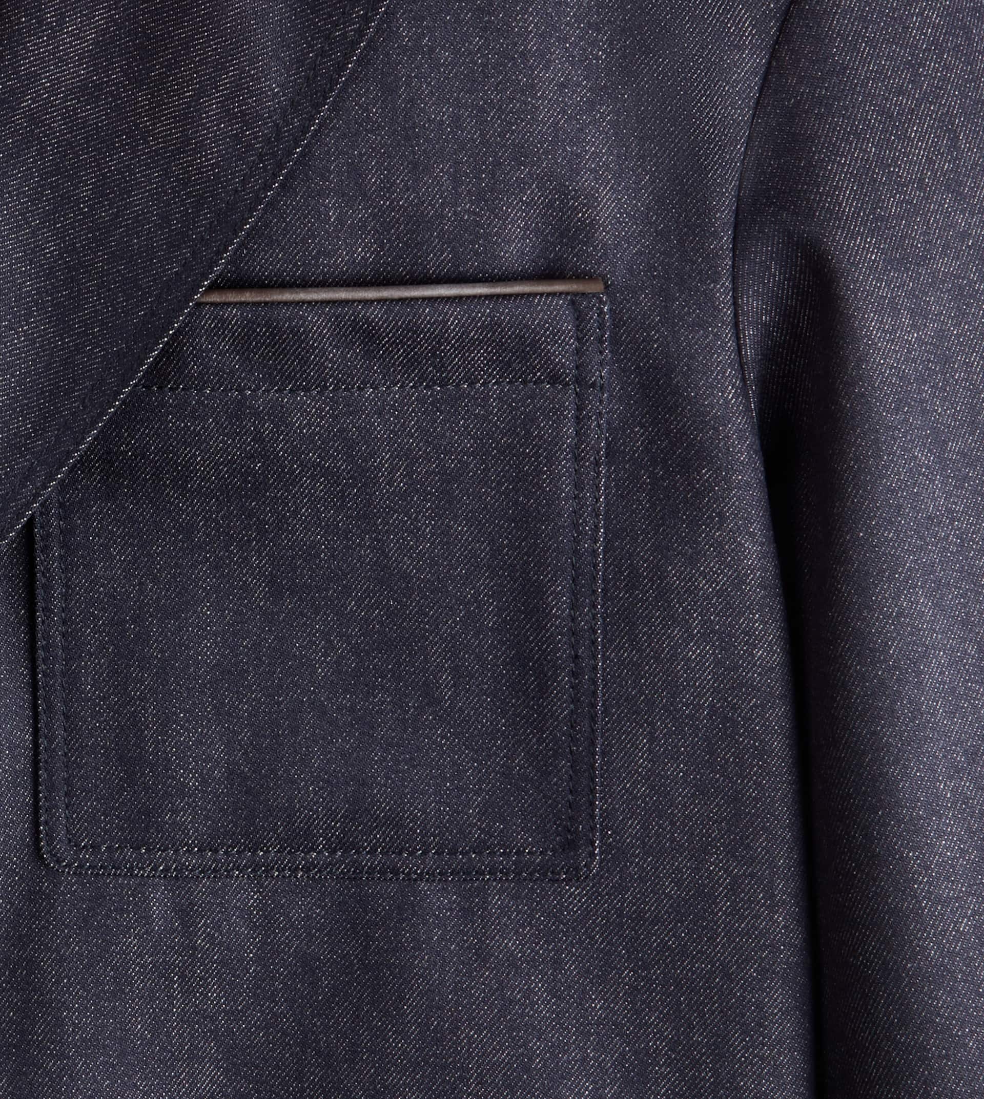 BLAZER IN WOOL DENIM - BLUE - 3