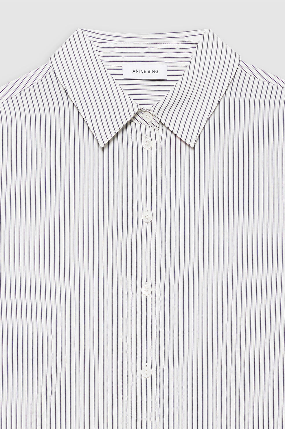 Essie Shirt - White And Navy Stripe - 4