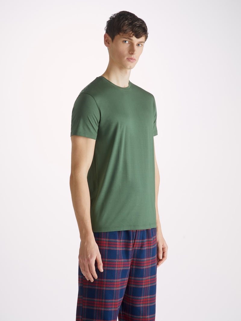 Men's T-Shirt Basel Micro Modal Stretch Hunter Green - 5