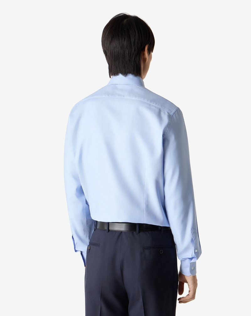 Light Blue textured cotton shirt 3