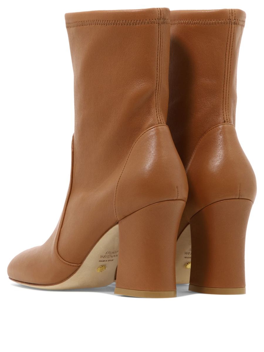 STUART WEITZMAN "CURVEBLOCK 85 SOCK" ANKLE BOOTS - 4