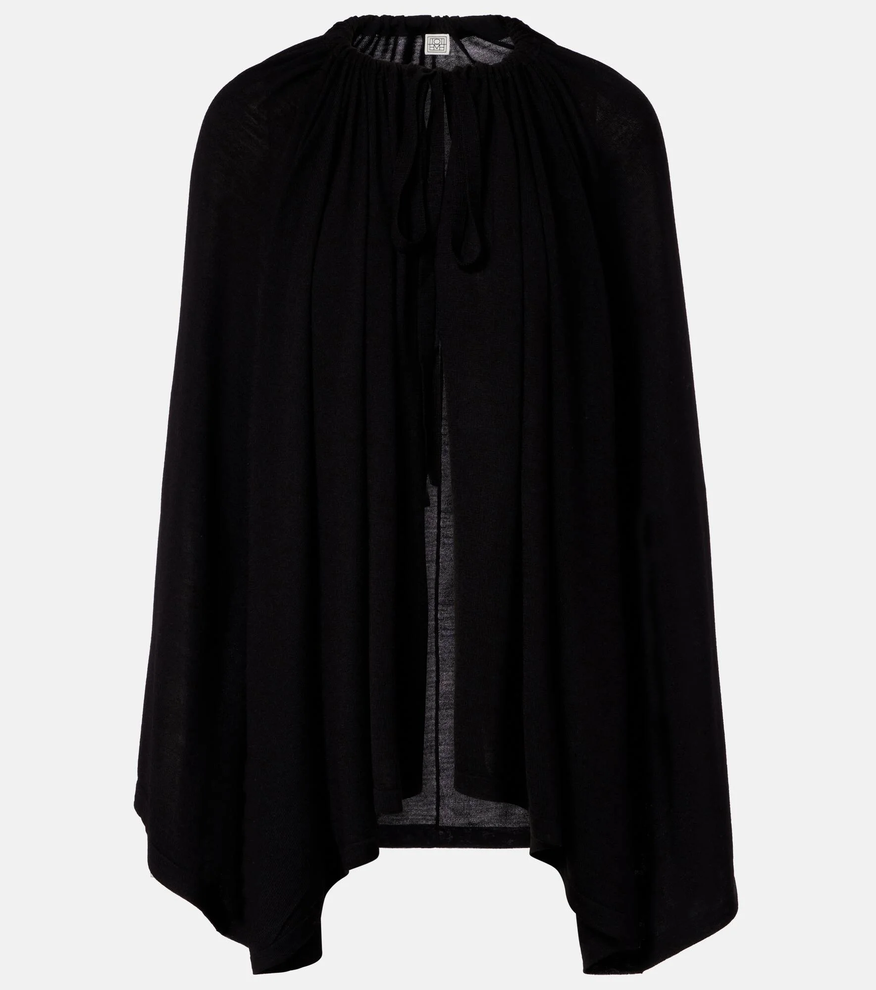 Wool and silk jersey cape - 1