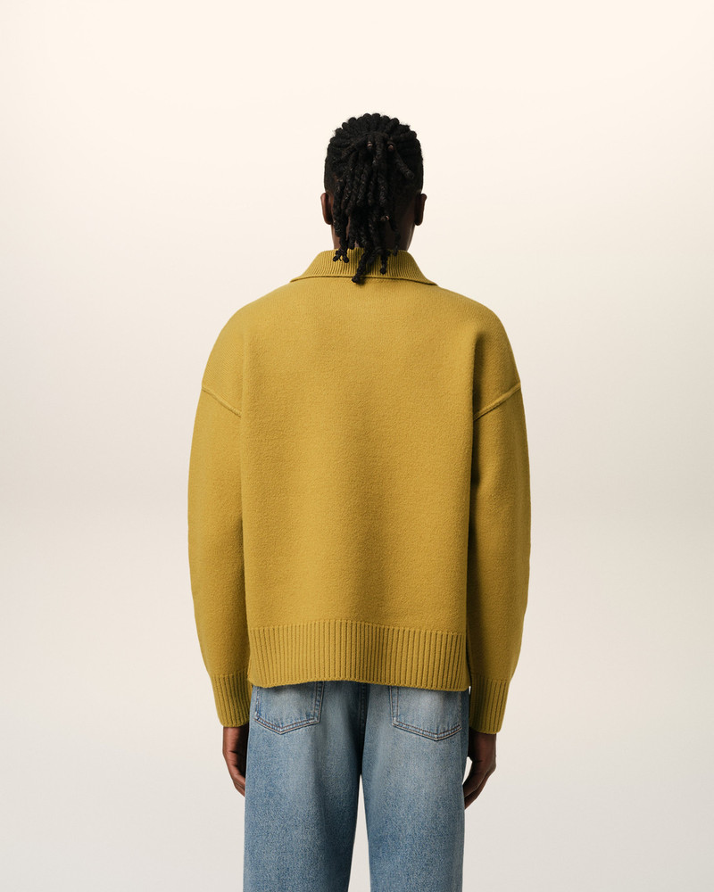 MUSTARD WOOL AMI DE COEUR POLO 5