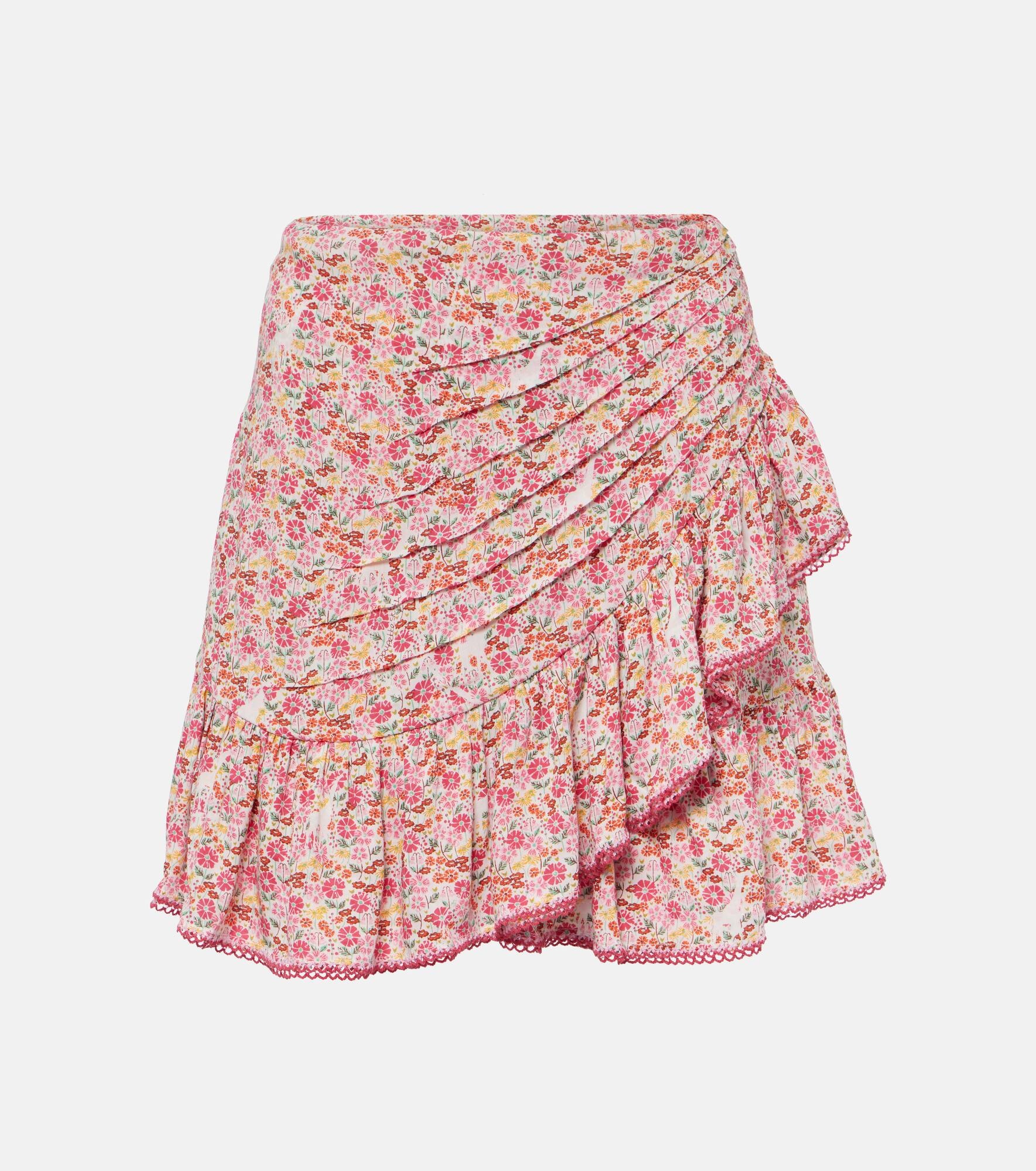 Mabelle floral shirred miniskirt - 1
