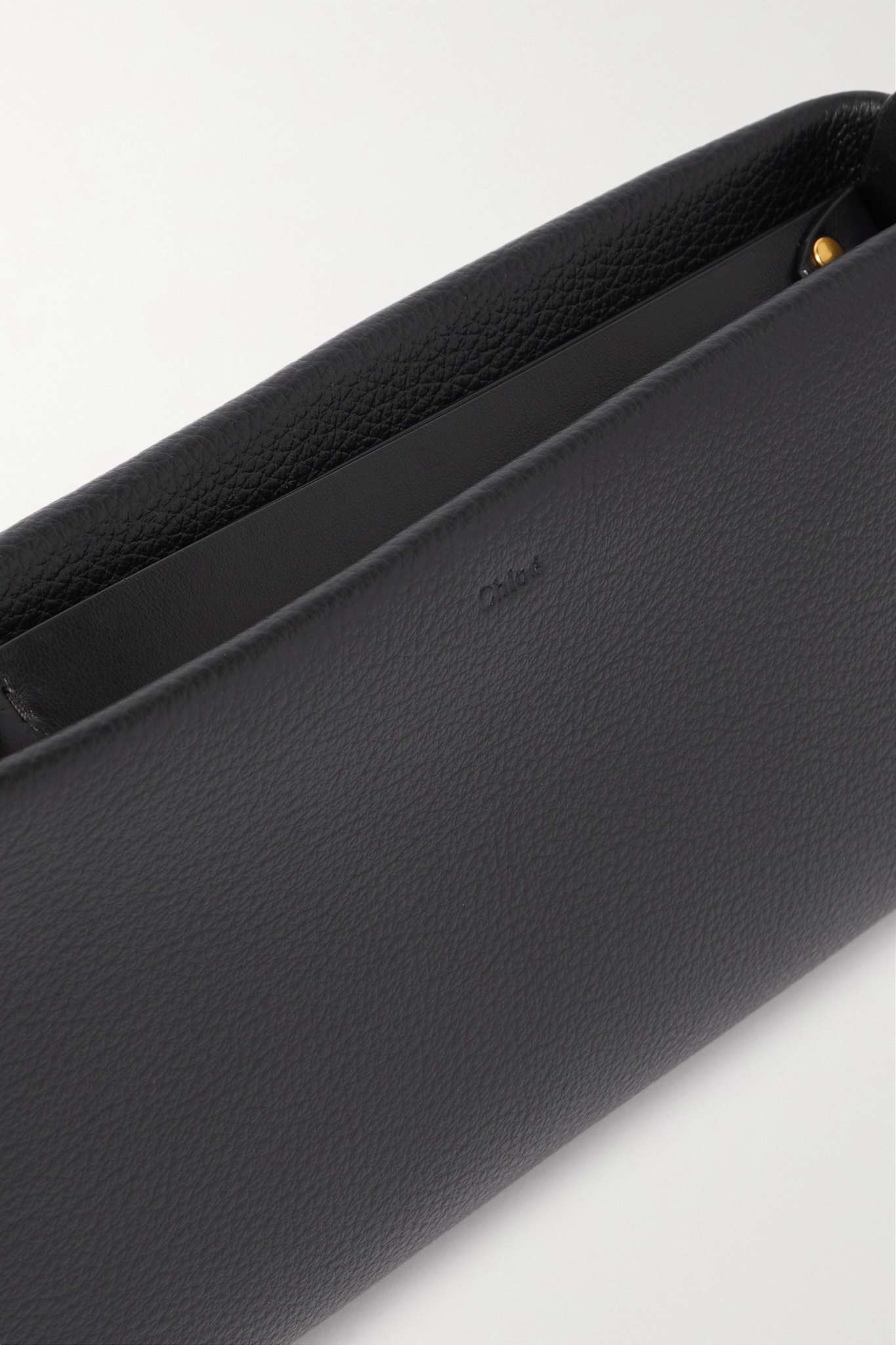 Marcie textured-leather clutch - 4