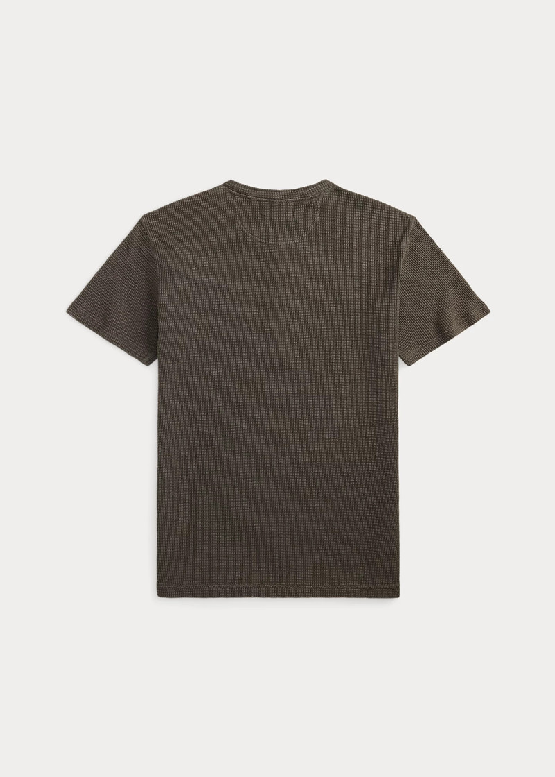 RRL by Ralph Lauren Waffle-Knit Short-Sleeve Henley Shirt outlook