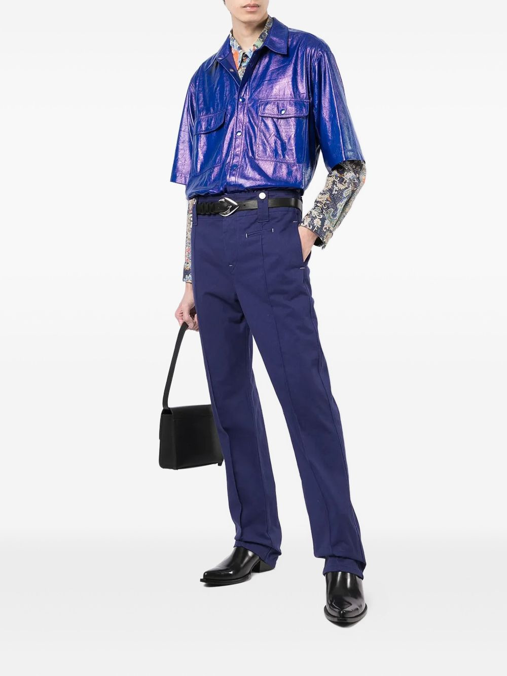 pleated cotton trousers - 2