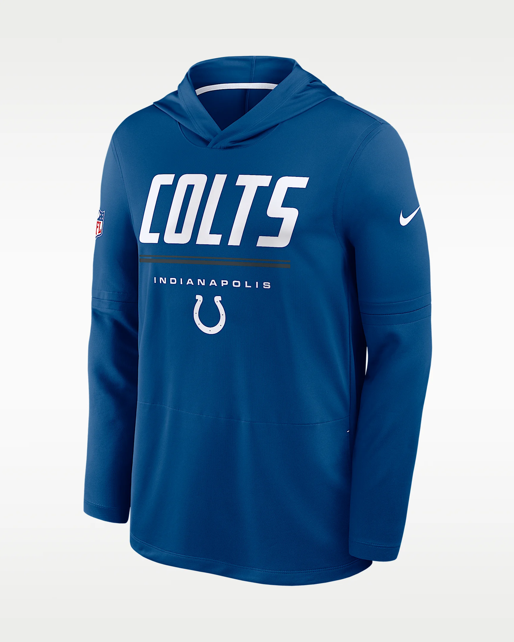 Indianapolis Colts Sideline Men's Nike Dri-FIT NFL Long-Sleeve Hooded Top - 1