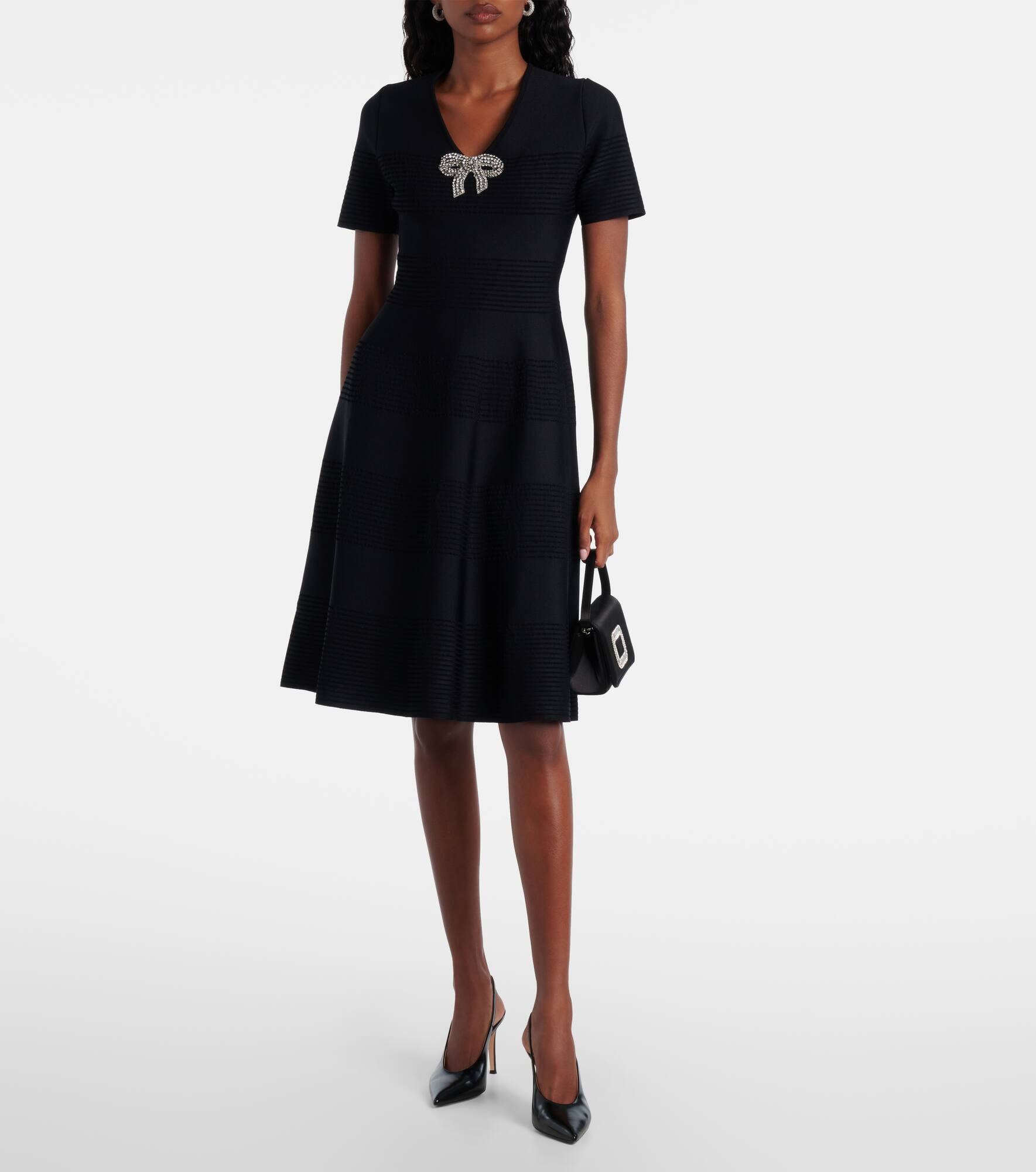 Bow-detail embellished minidress - 2
