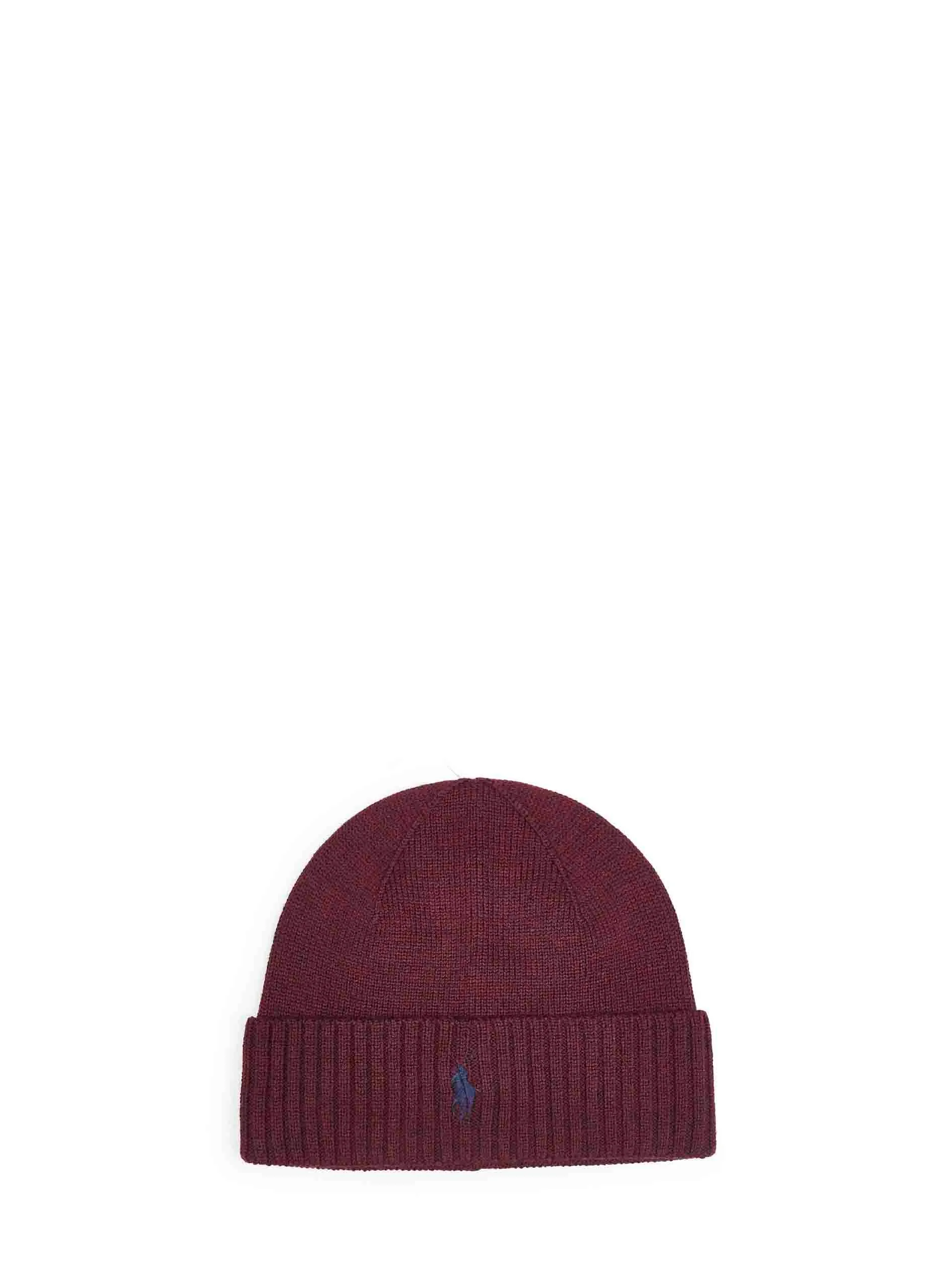 Burgundy wool Pony beanie - 1