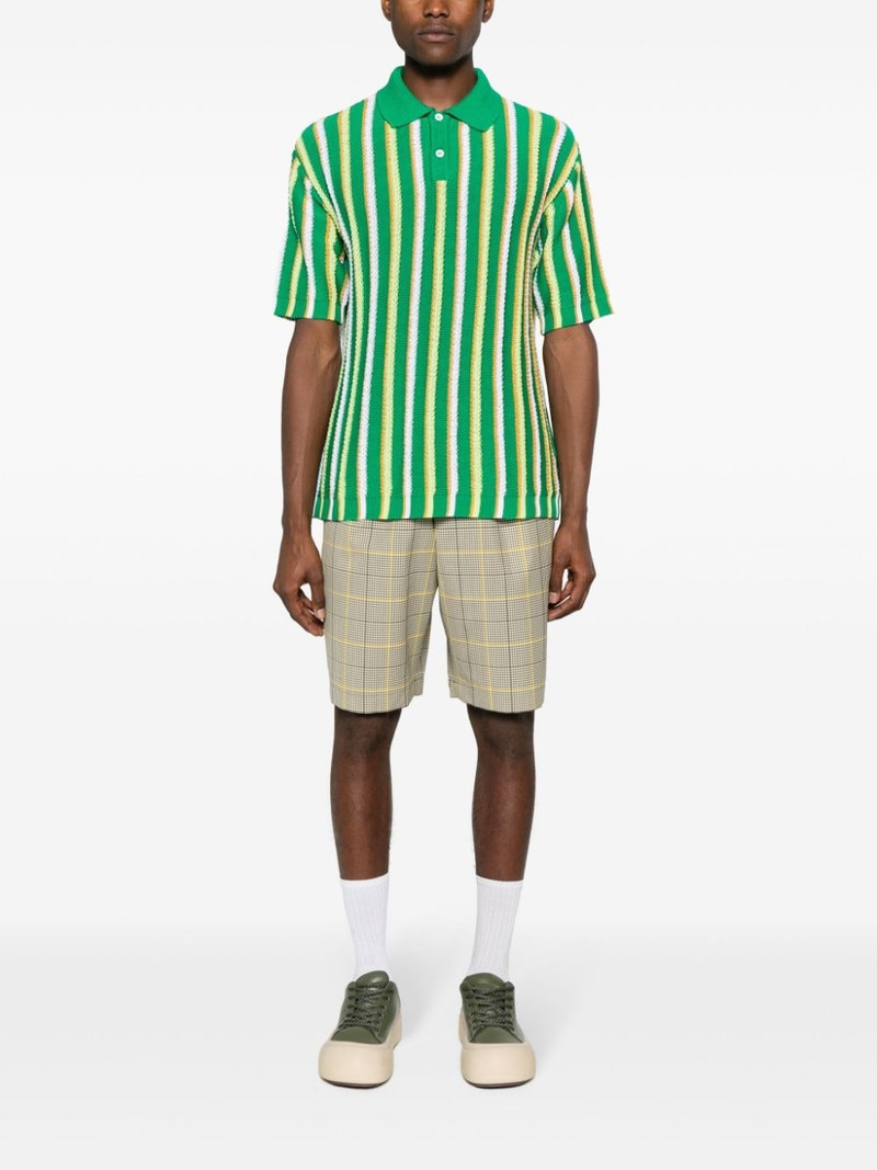 Marni striped crochet polo shirt outlook