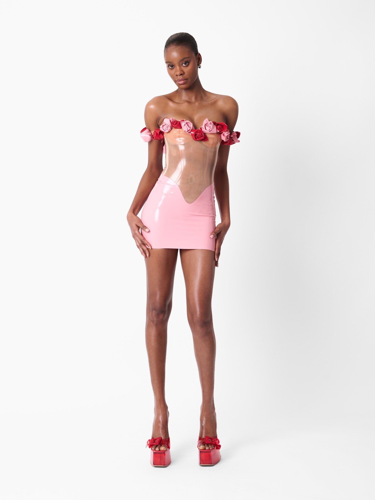 FANTASY LATEX DRESS PINK - 8