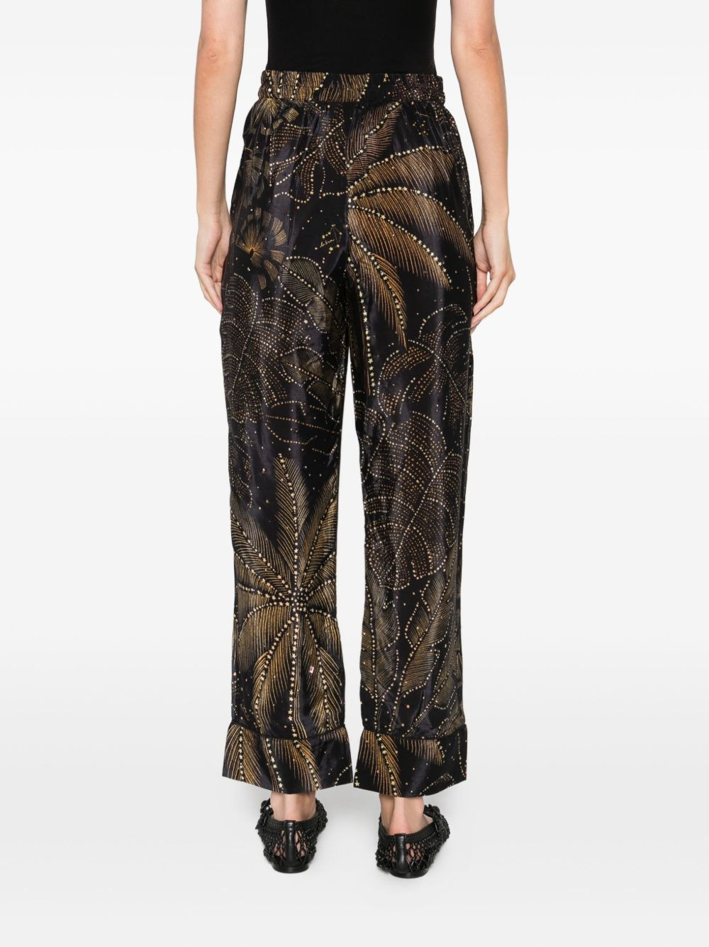 palm-tree print trousers - 4