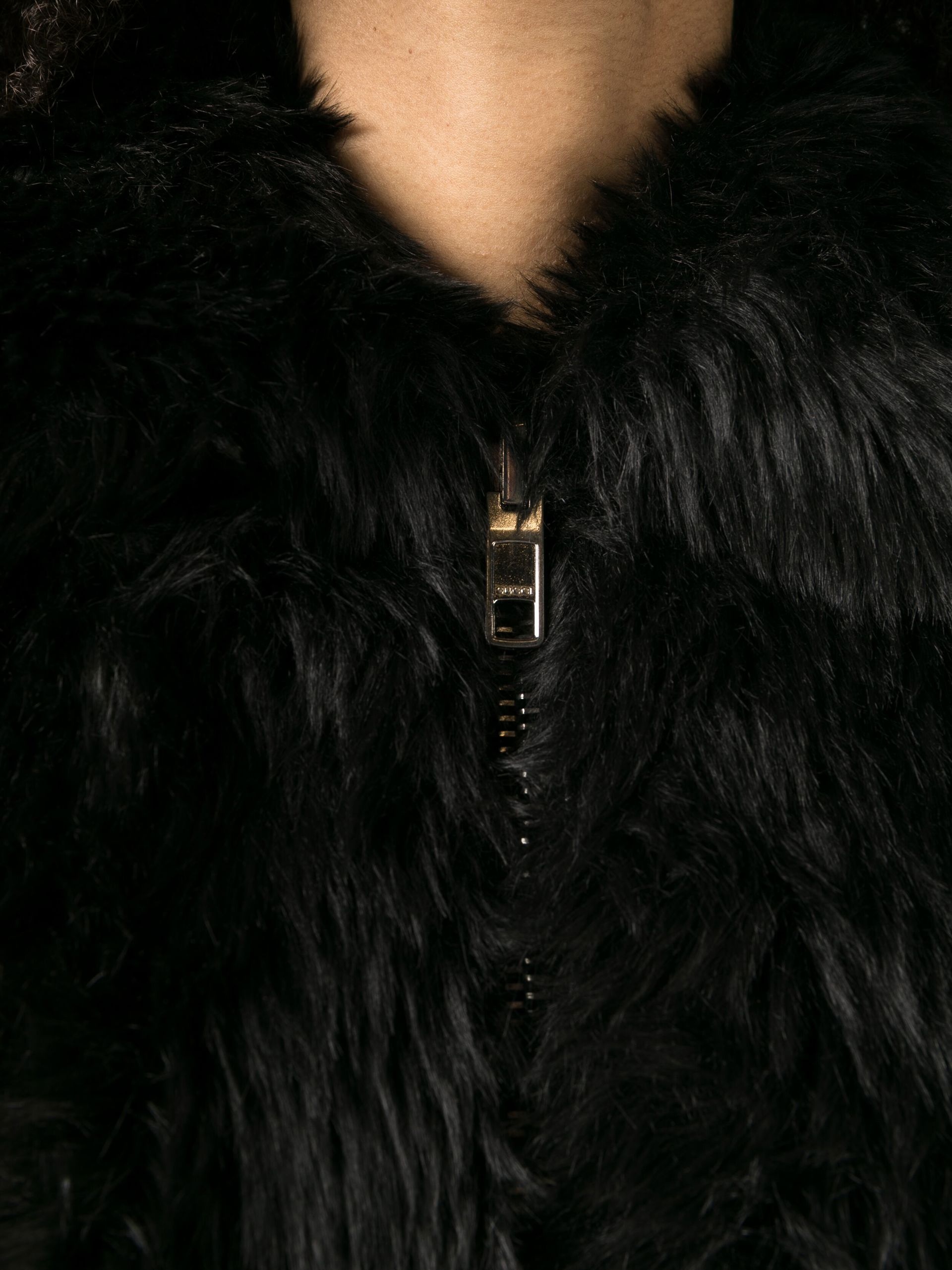 Black Reversible Shearling Jacket - 5