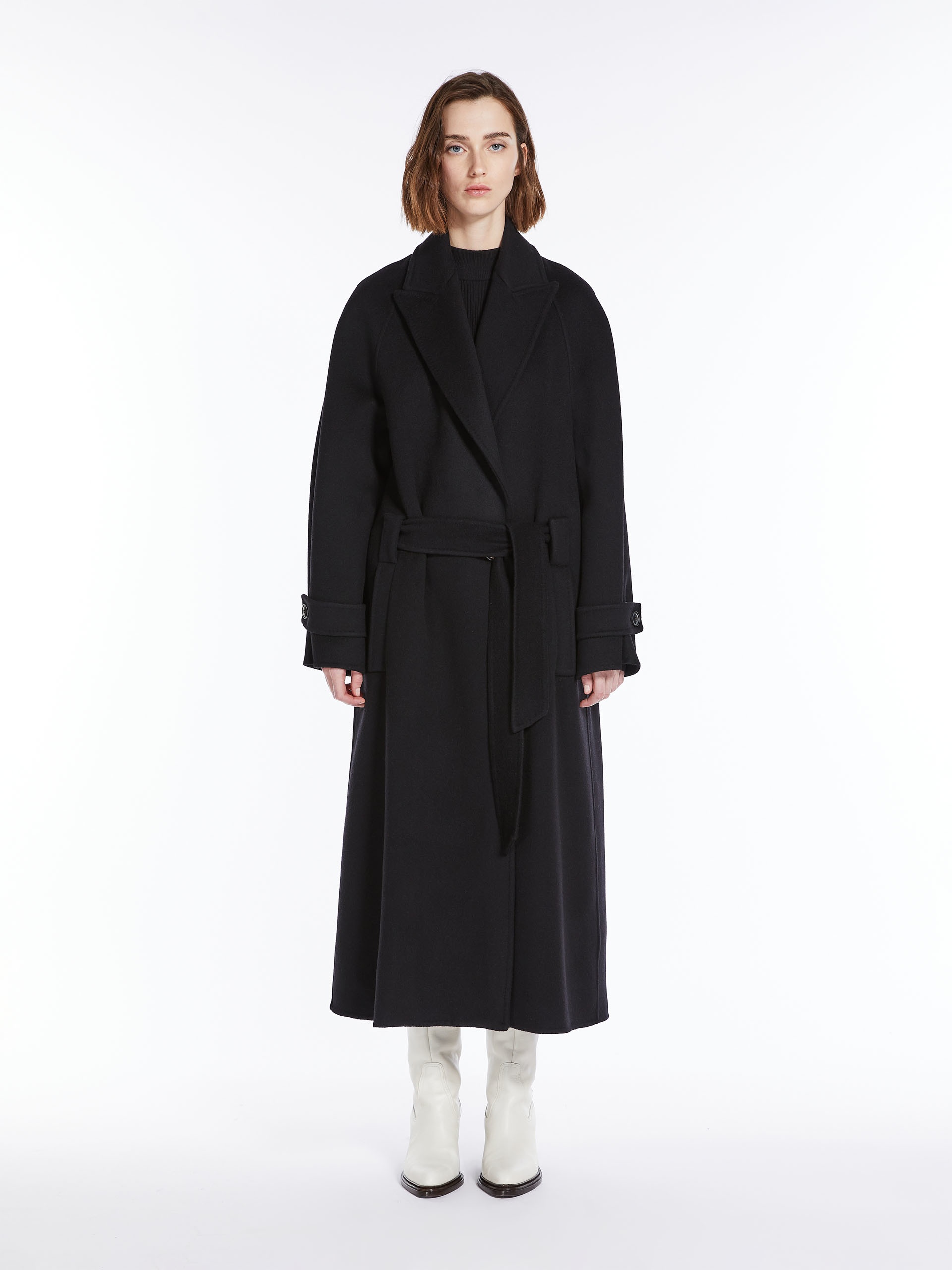 ADDA Flared cashmere coat - 3