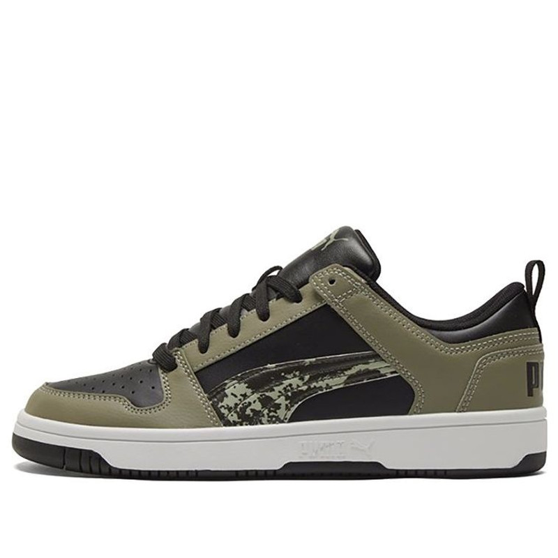 PUMA Rebound Layup Locamo Casual Sneakers Black/Green/White 368876-02 - 1