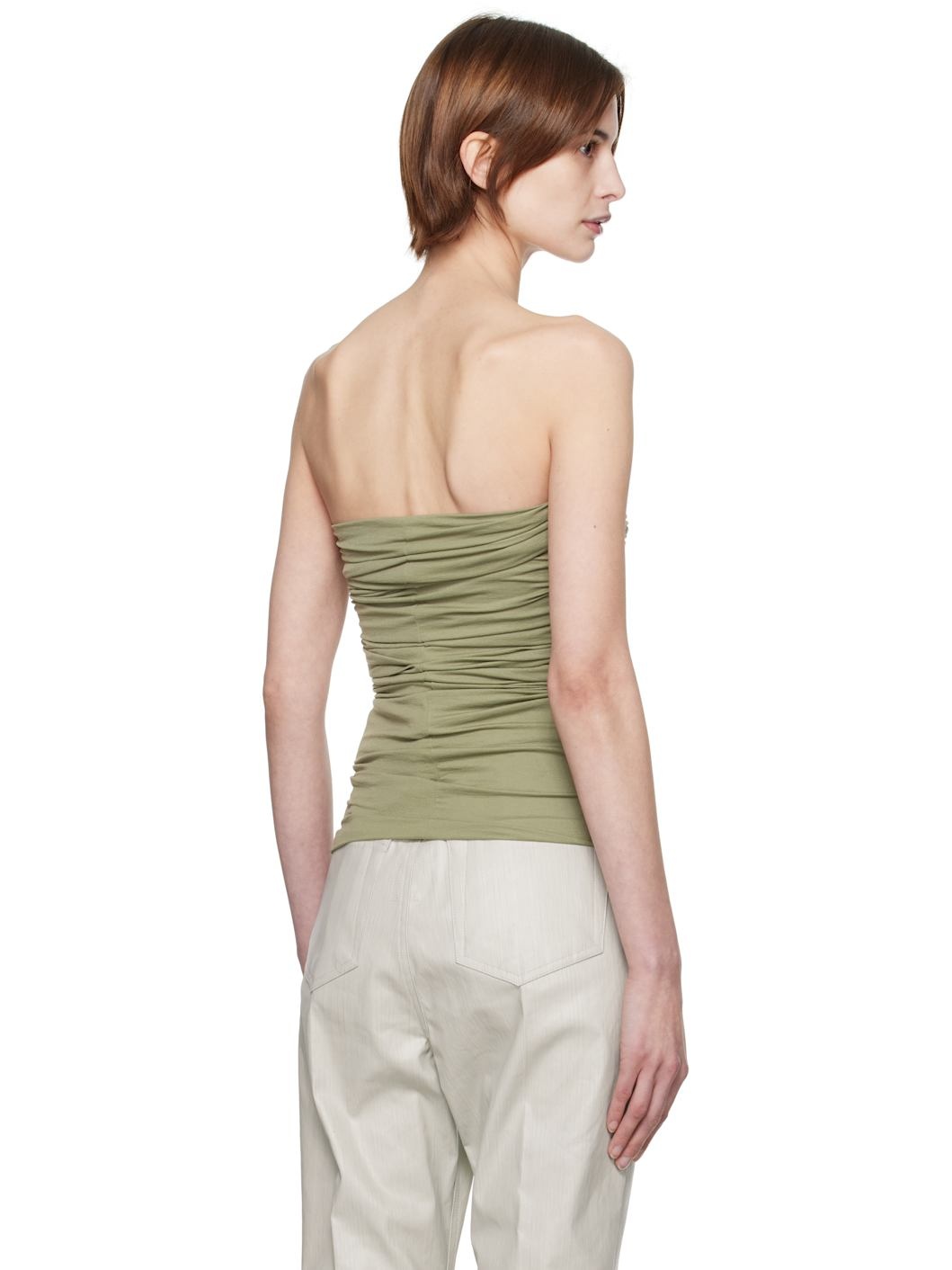 Green Hollywood Prong Bustier Top - 3
