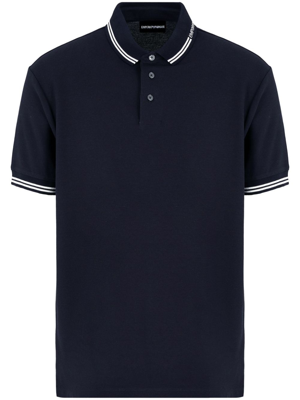 logo-collar polo shirt - 1