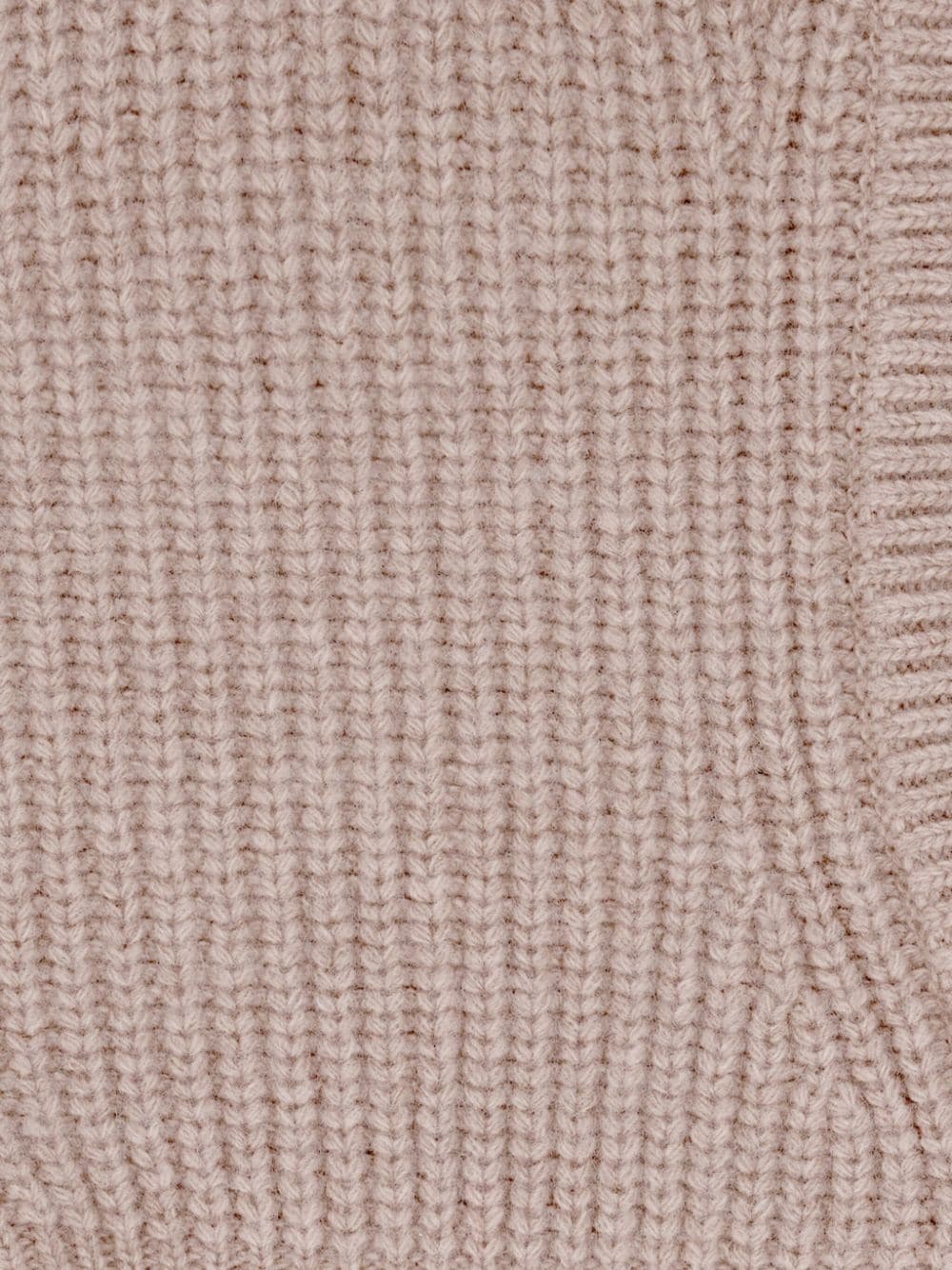 ribbed-knit lambs wool balaclava - 2
