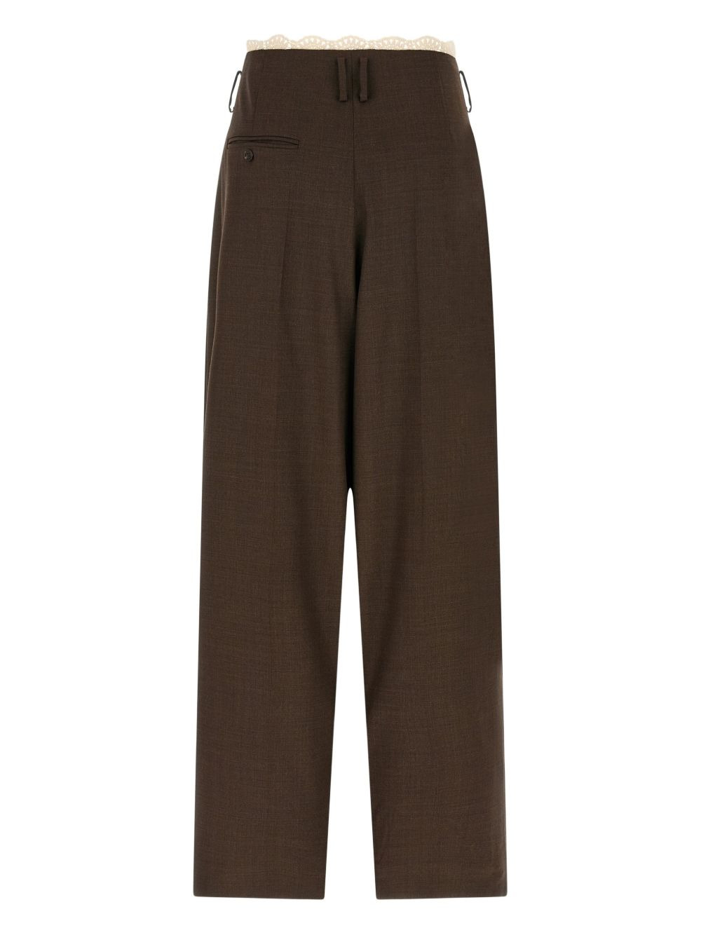 waistband-detail trousers - 2