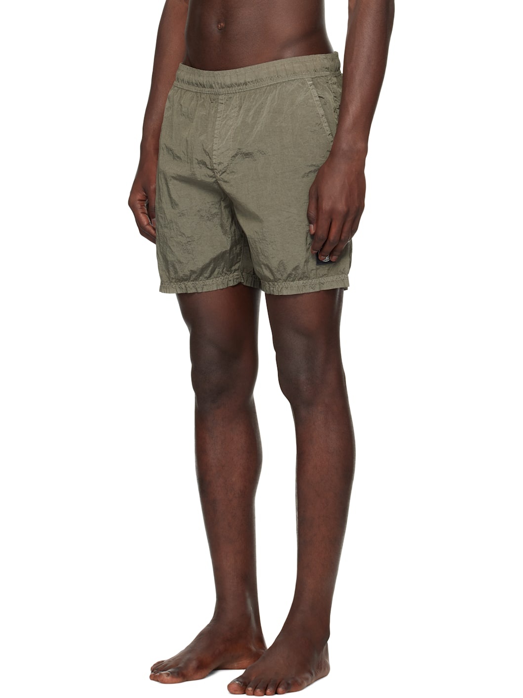 Green B100004 Nylon Metal Swim Shorts - 4