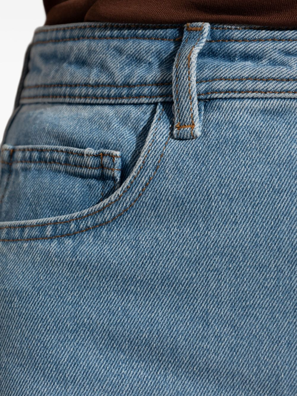 front-slit denim skirt - 5