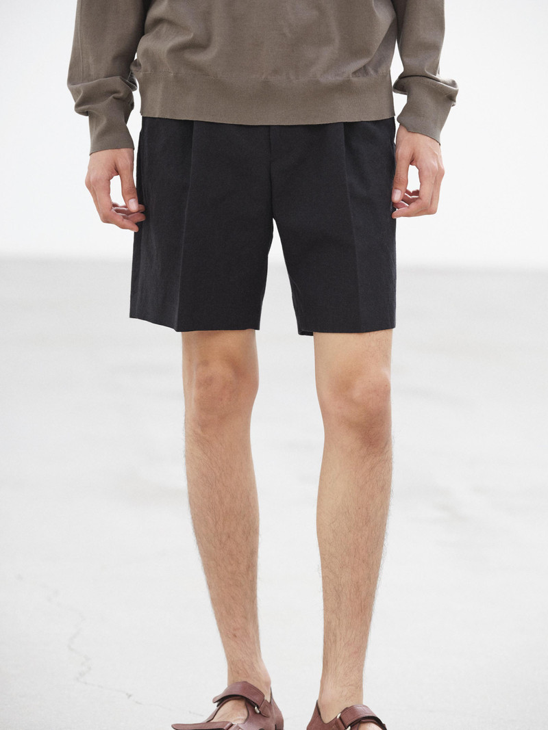 WOOL COTTON LINEN OX SHORTS 3