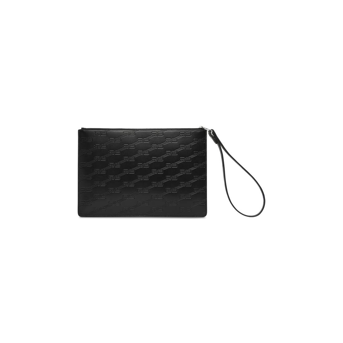 embossed monogram medium pouch with handle in box - 7