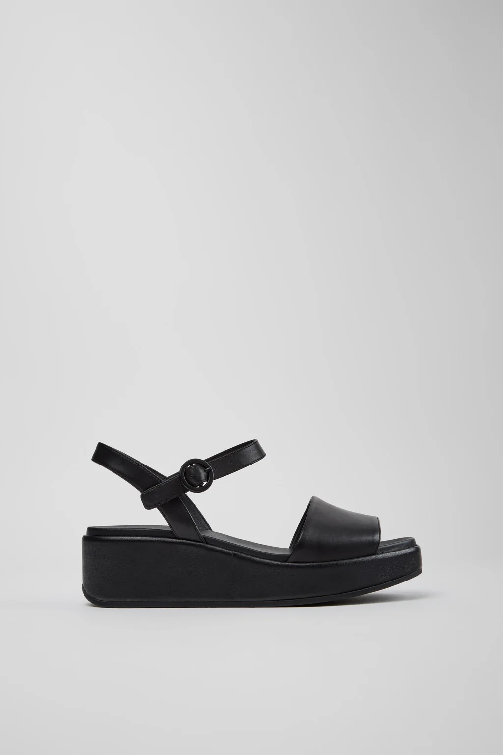 Misia Black Leather Sandals for Women. - 1