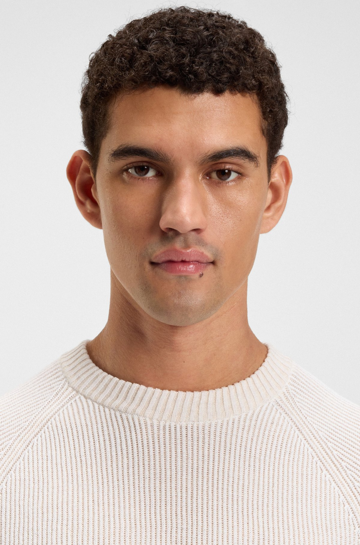 COTTON-LINEN SWEATER WITH STRIPED KNIT - 3