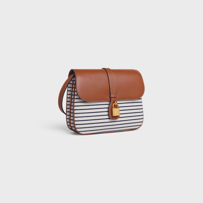 CELINE Medium Tabou in Striped Textile and Calfskin outlook