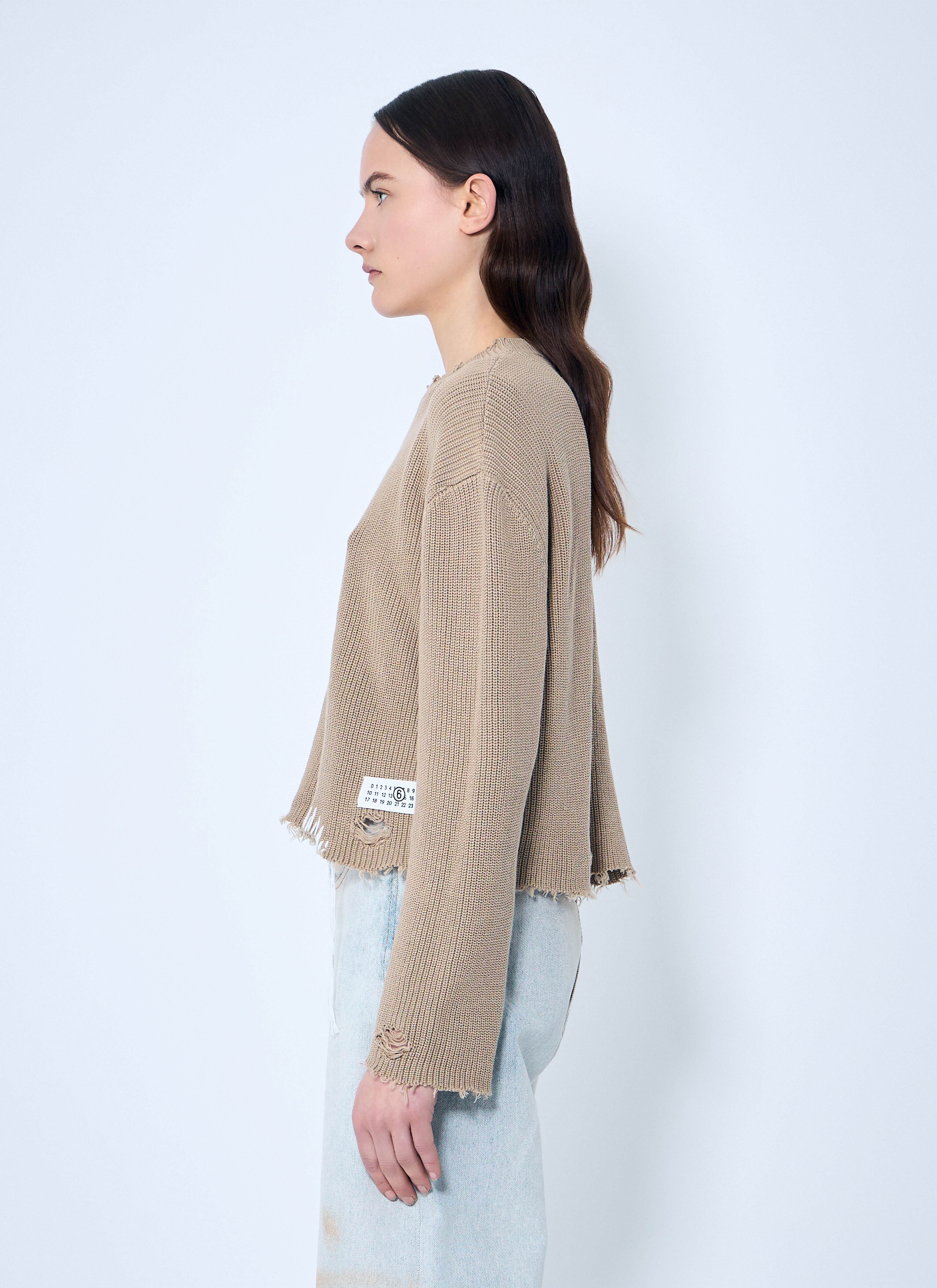 Distressed Knit Sweater - 3