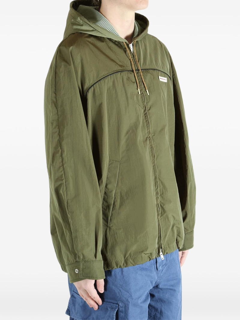 Marni zip-fastening hooded jacket outlook