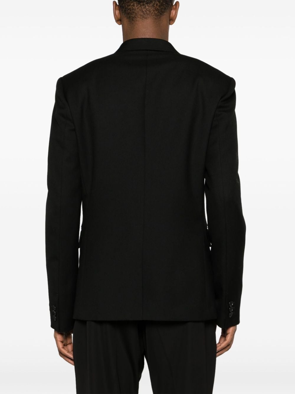 double-breasted virgin wool blazer - 4