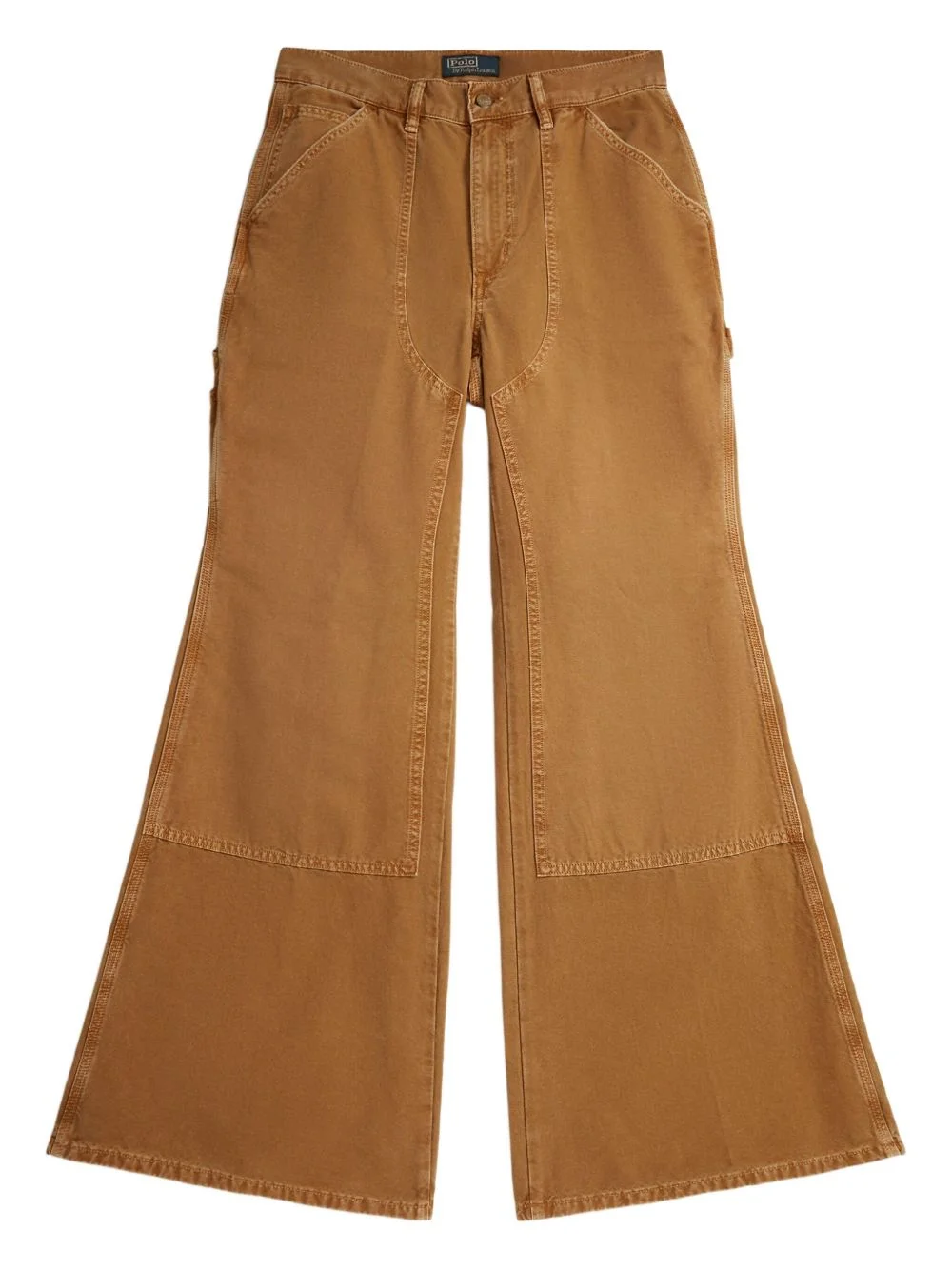 flared panelled trousers - 1