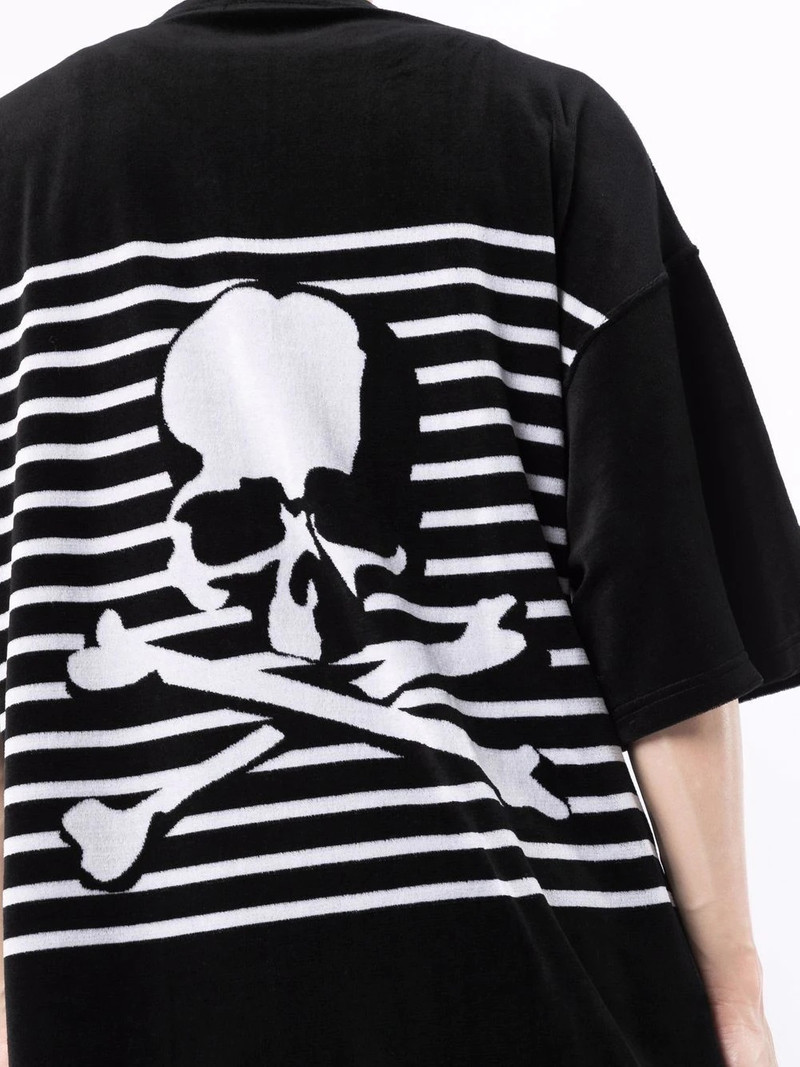 striped skull-print T-shirt 5