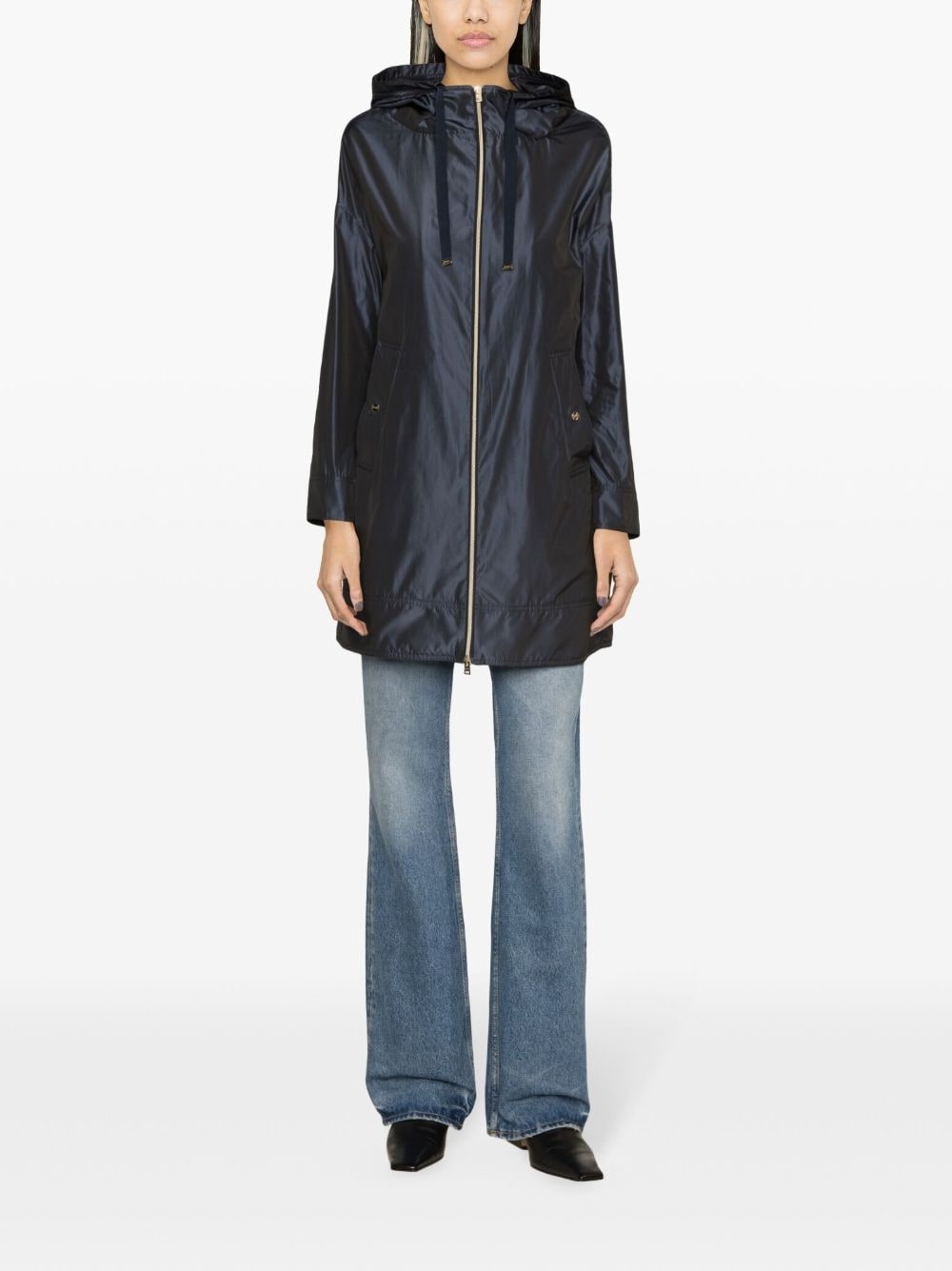 iridescent-effect hooded parka - 2