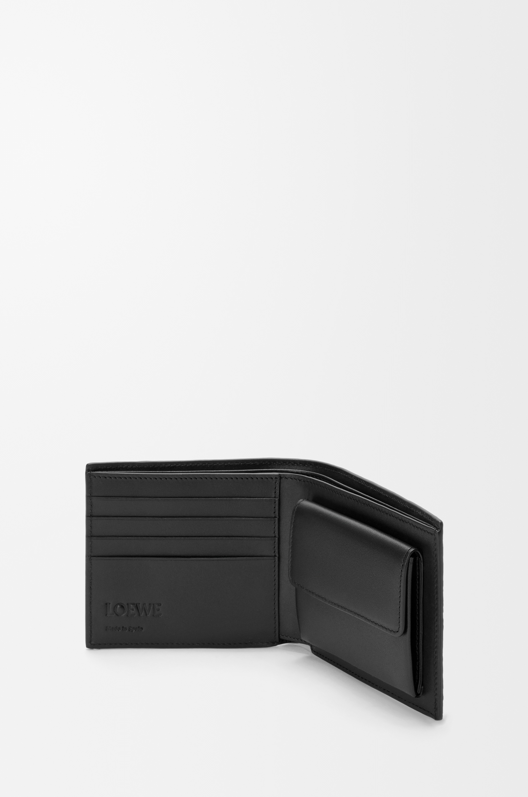 Puzzle bifold coin wallet in supple grained calfskin - 3