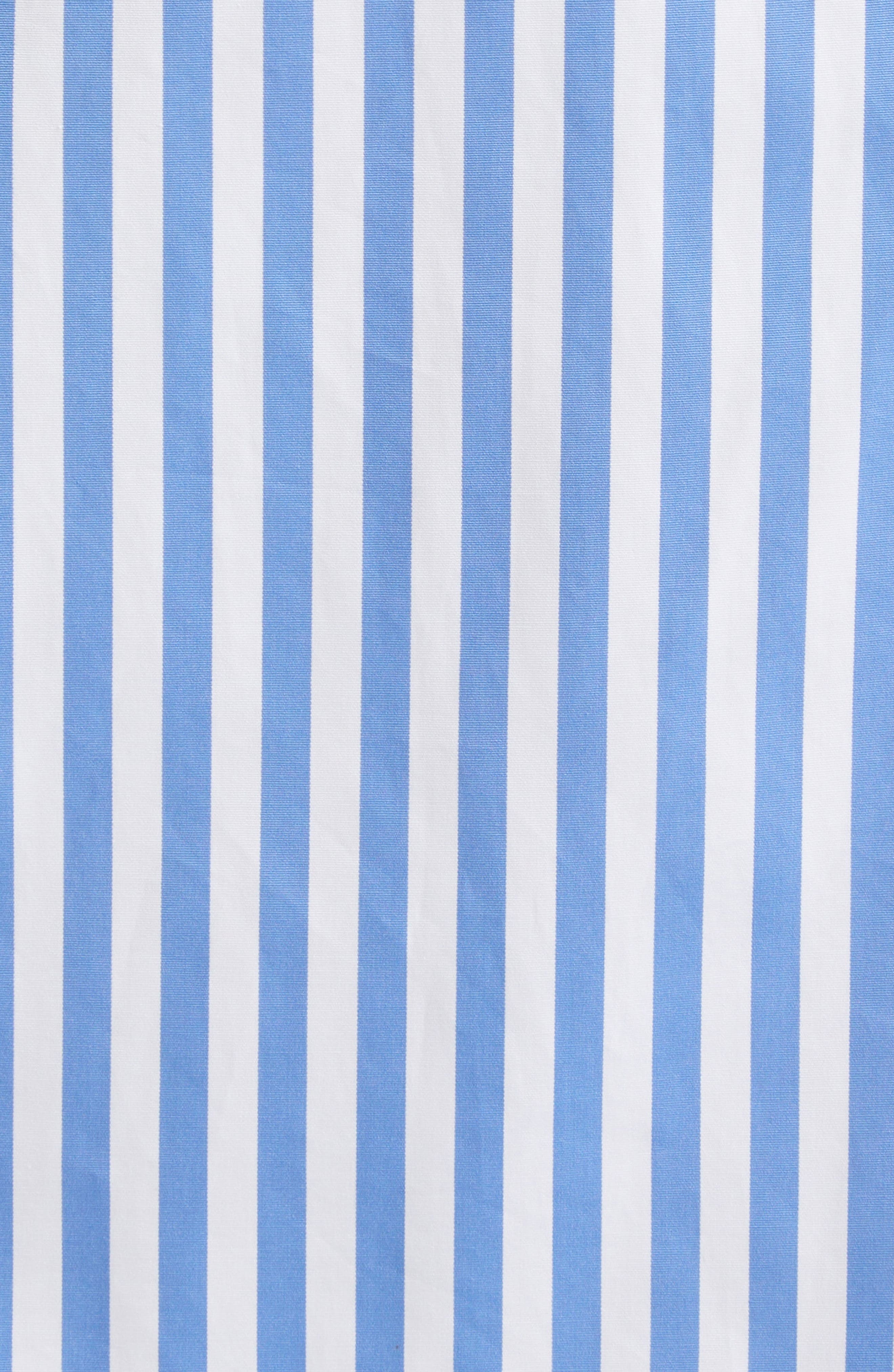Thom Browne Awning Stripe Cotton Poplin Halter Polo Dress in Medium Blue at Nordstrom - 6