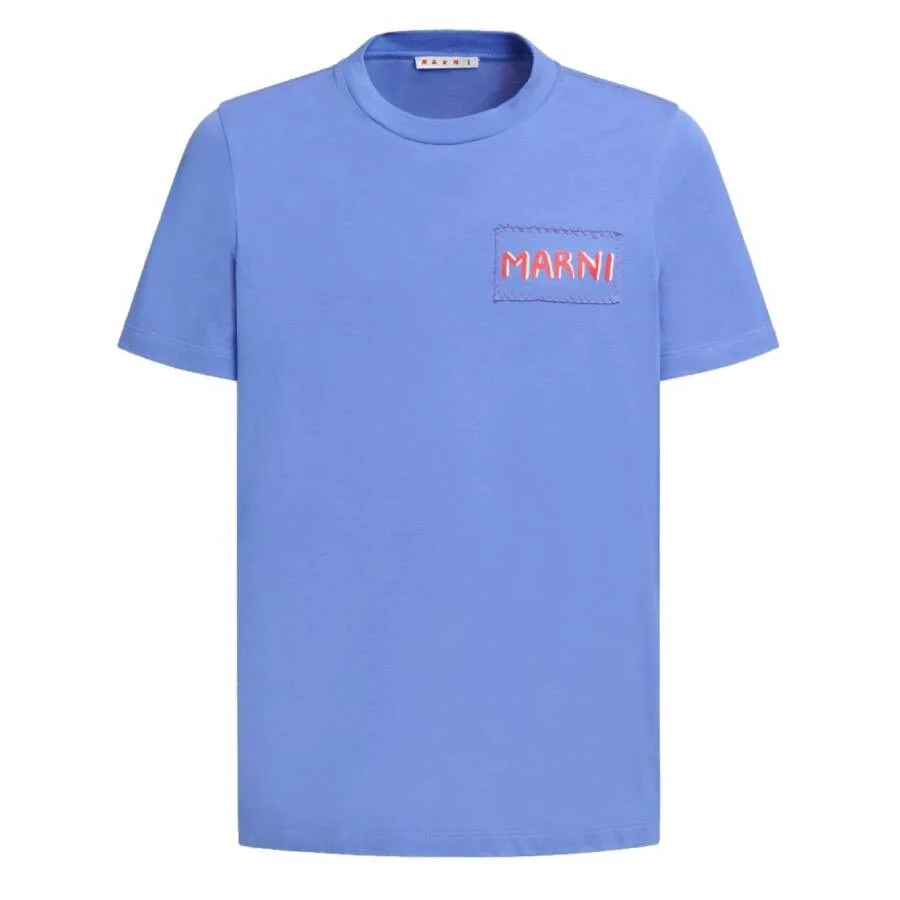 Marni Logo Label Crewneck Cotton T-Shirt - 1