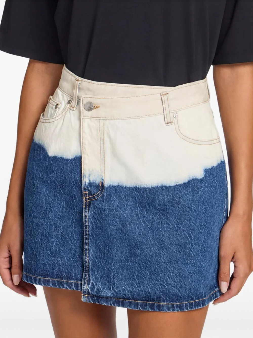 Silverado ombre-wash mini skirt - 1