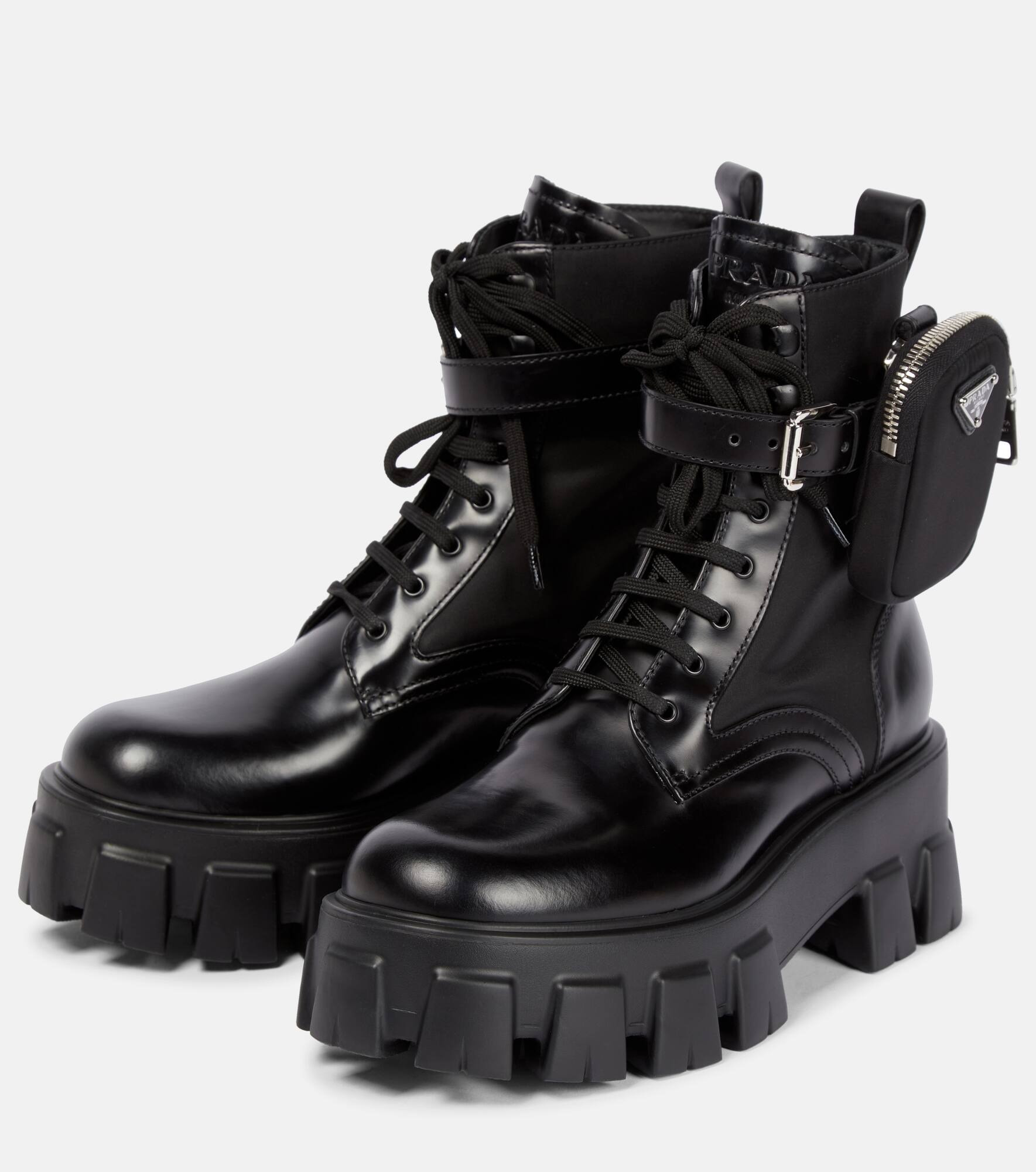 Monolith leather ankle boots - 5