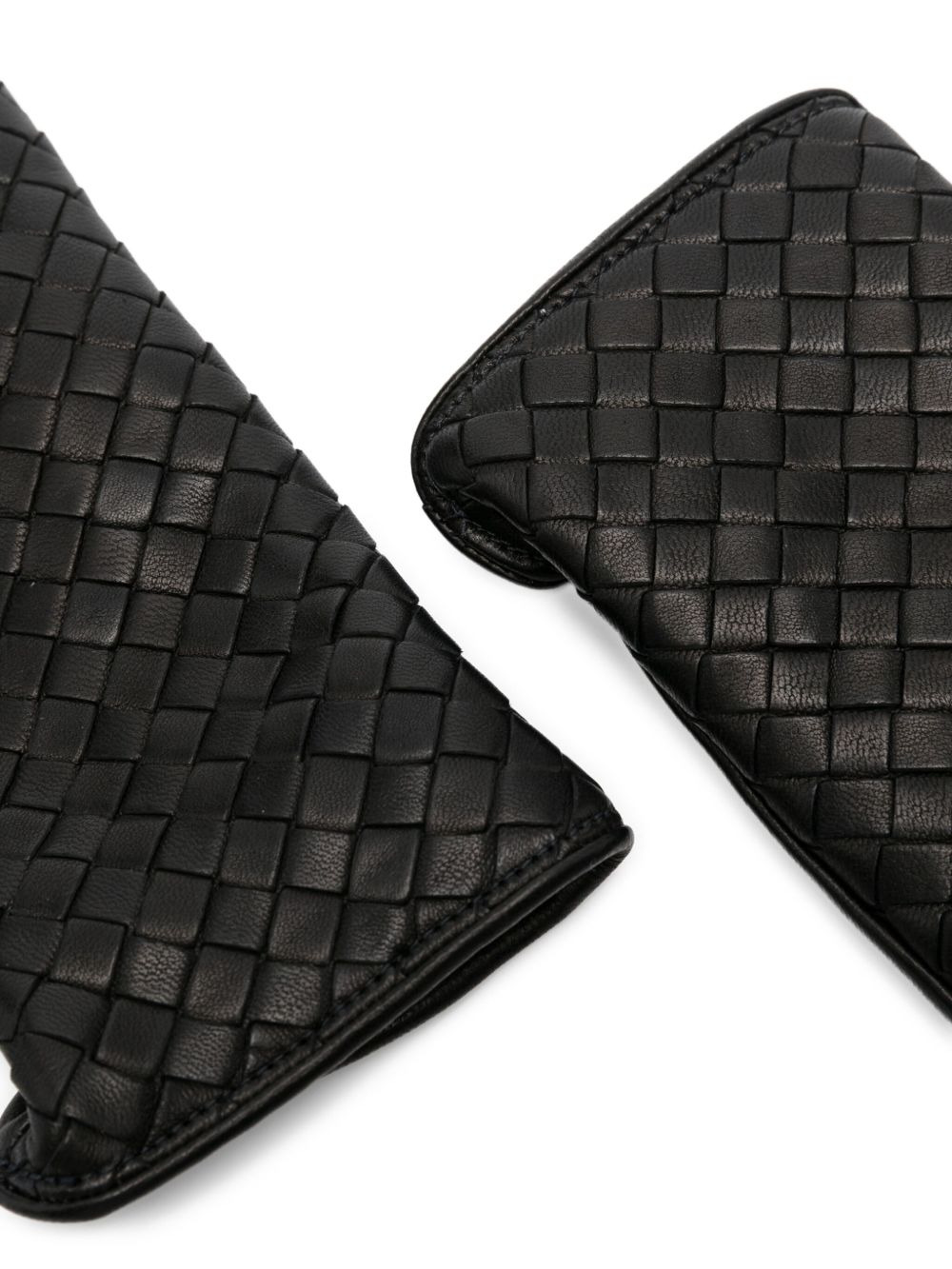 leather woven gloves - 2