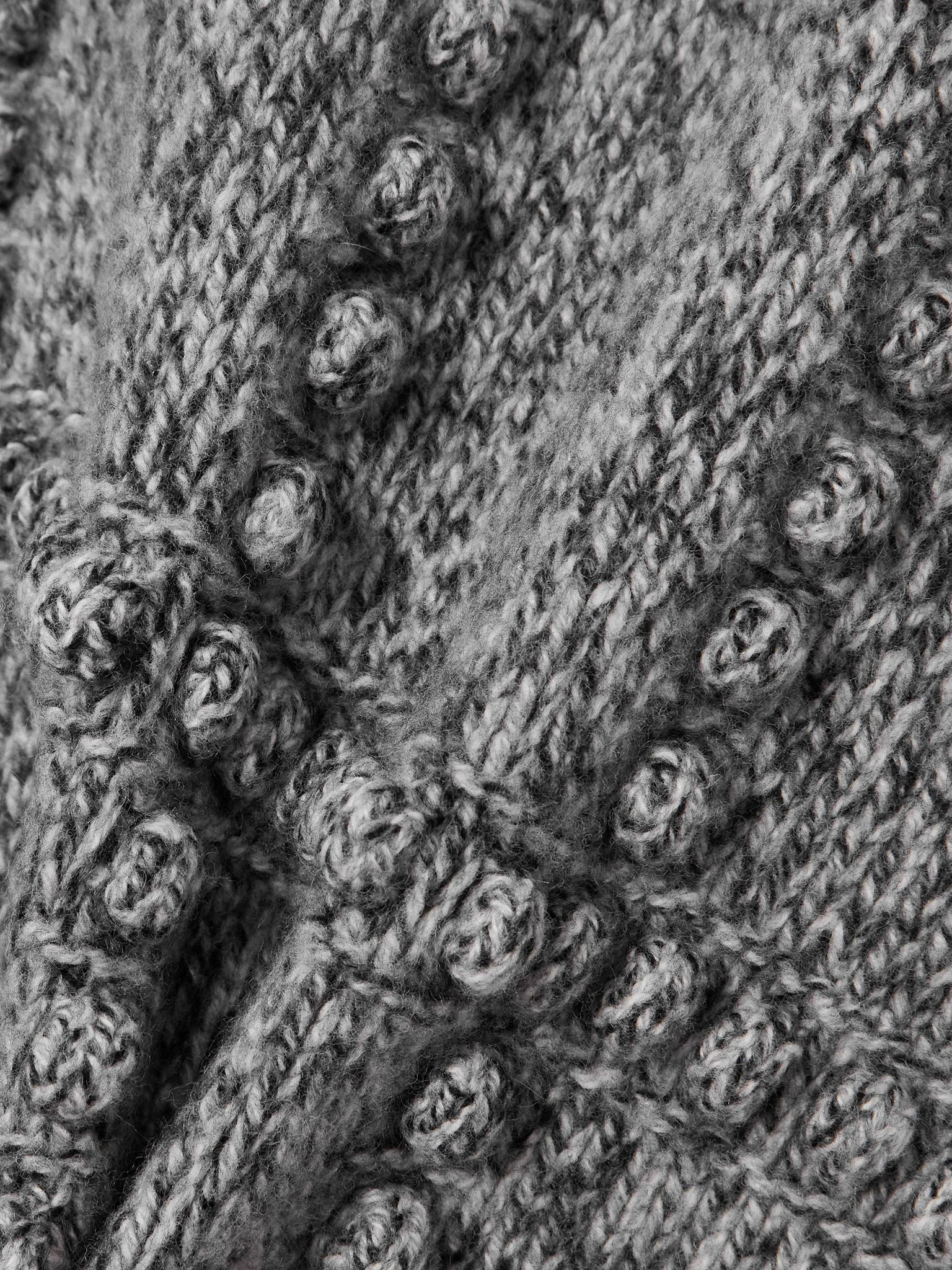 Mitch textured merino wool polo sweater Gray - 6