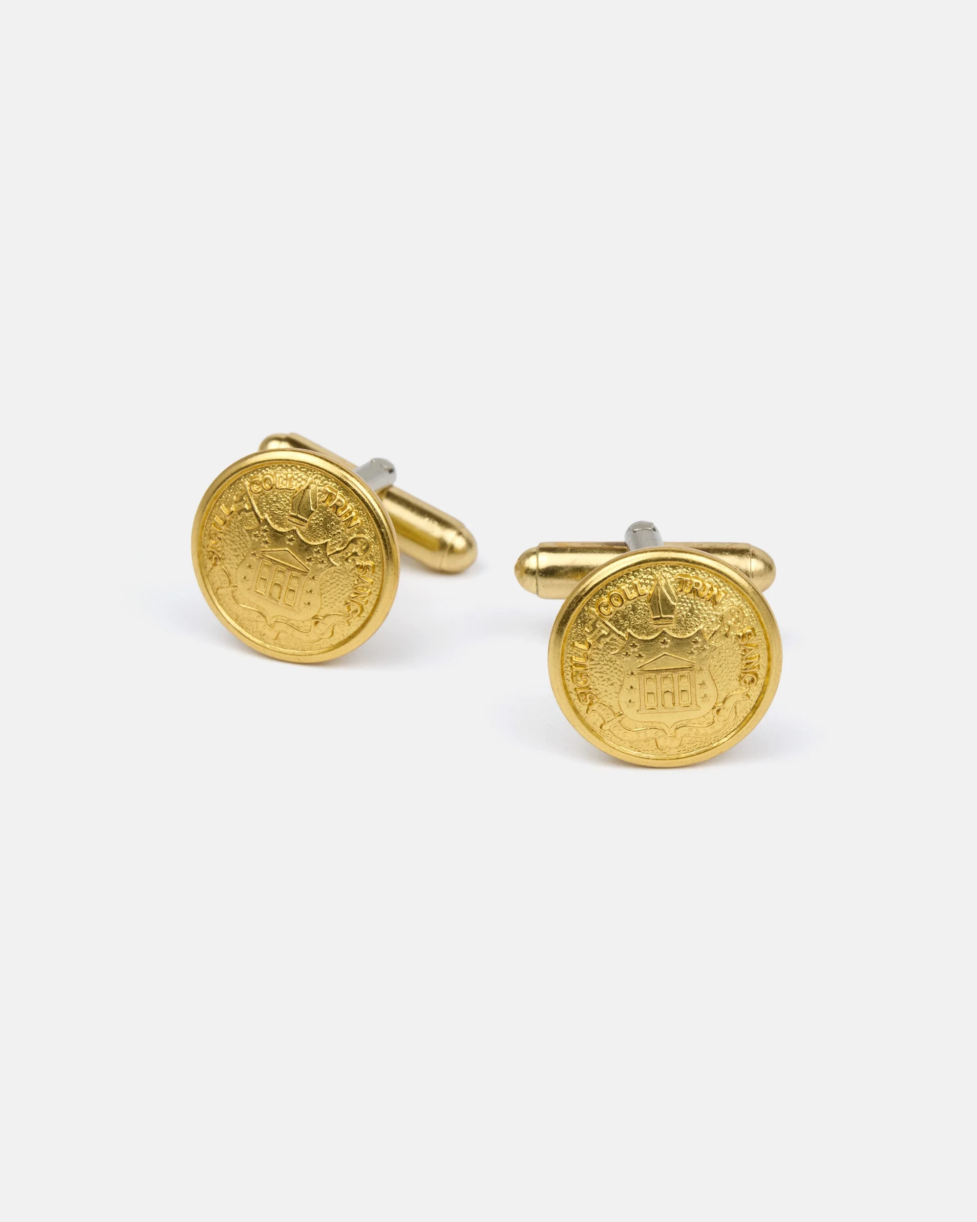 MADE-IN-USA VINTAGE TRINITY COLLEGE BLAZER BUTTON CUFFLINKS - 1