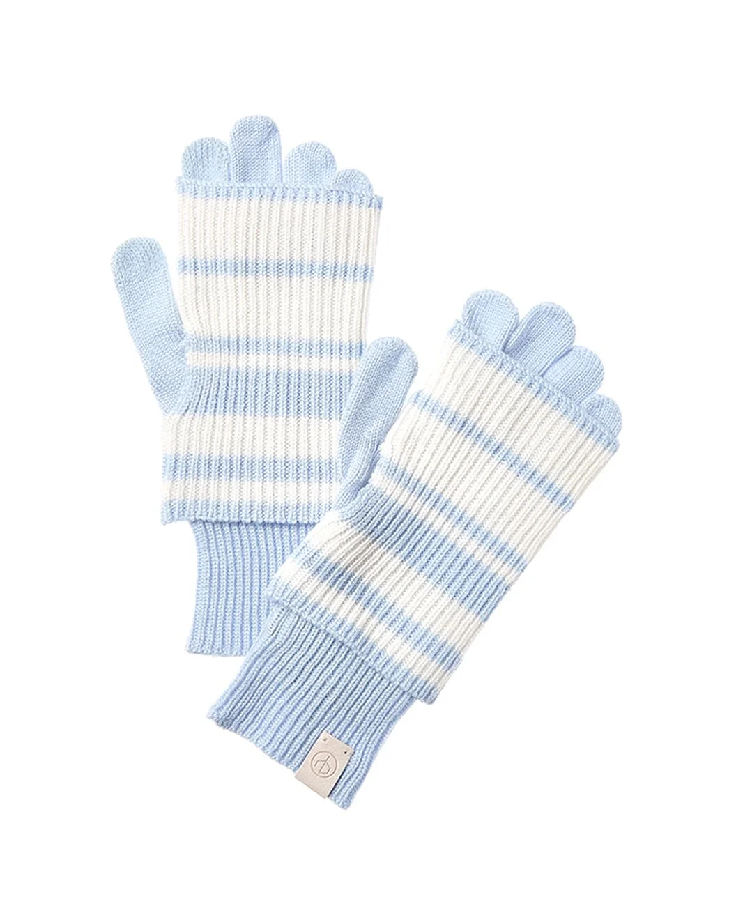 rag & bone Blake Stripe Layered Wool-Blend Tech Gloves - 1